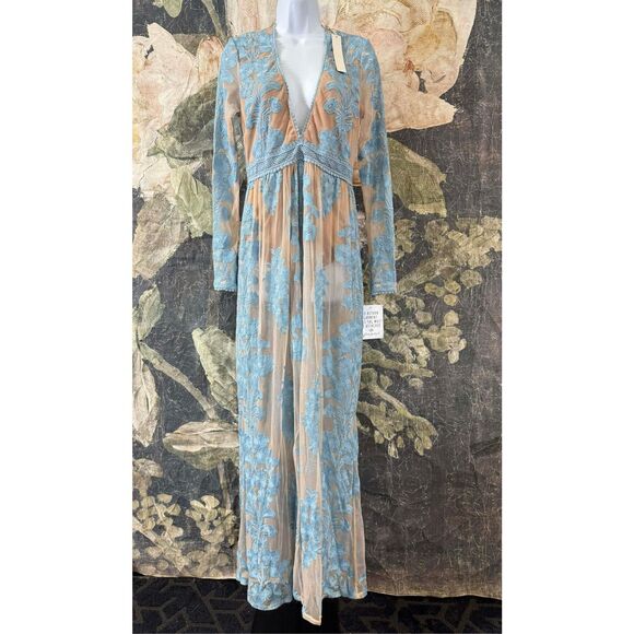 New Free People For Love & Lemons Temecula Maxi Dress Size L - Picture 9 of 9